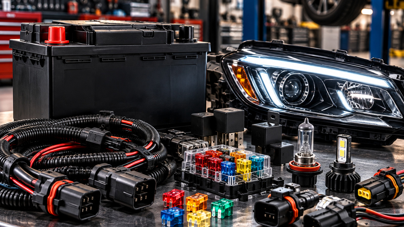 Électricité, batterie & éclairage
